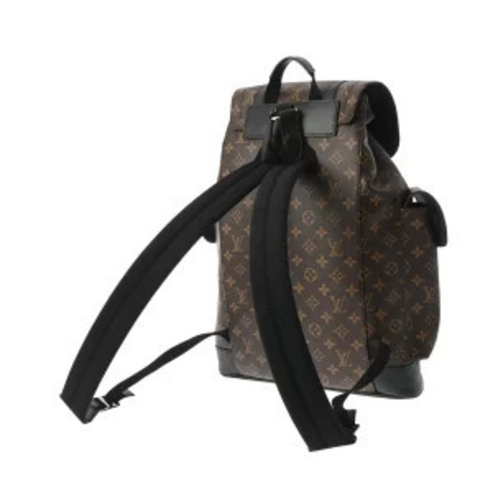 Louis Vuitton Christopher Macassar Rucksack Brown Brown Black Backpack Daypack